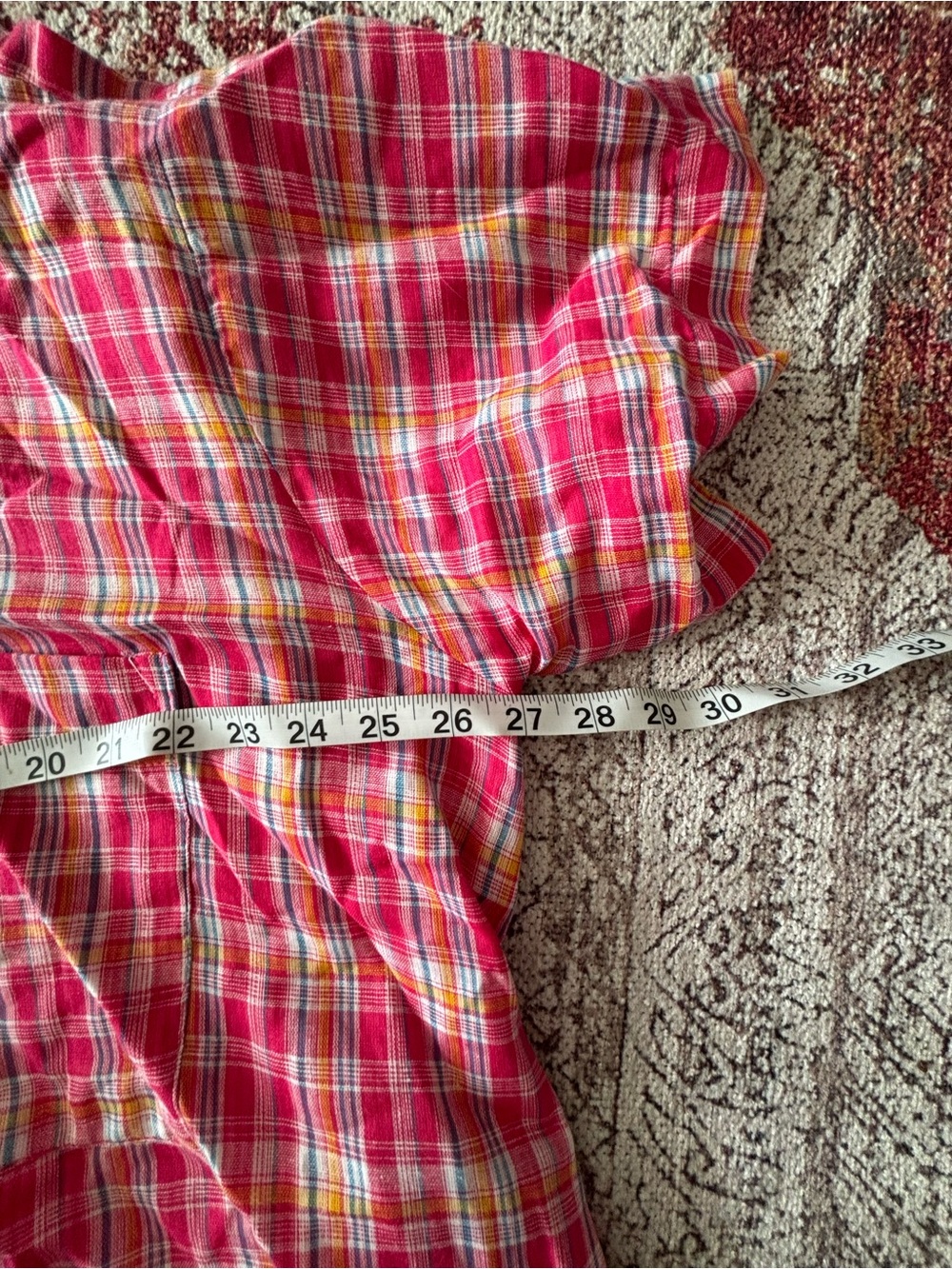 NWOT Nettle Studios OS Pink Plaid Shirt Dress - Picture 6 of 6